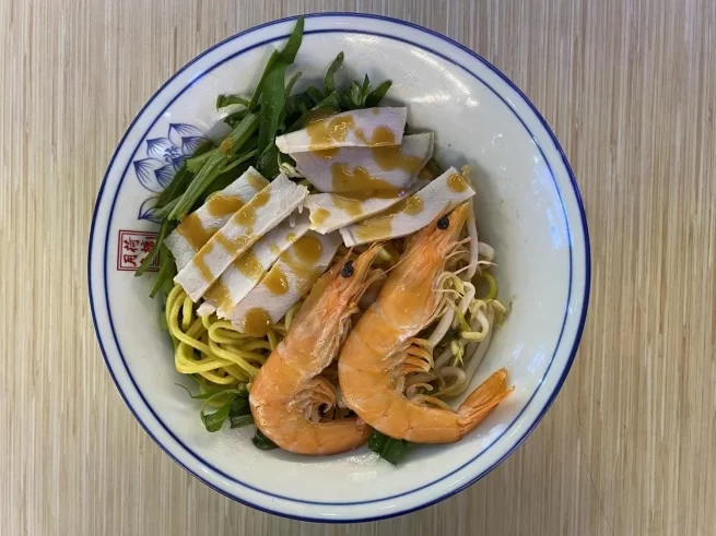Prawn Sliced Pork Noodles 虾肉片面