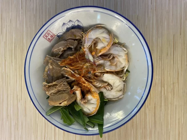Homemade Pork Ribs Intestines Big Ang Kar Prawn Noodles 自制排骨粉肠大红脚虾面